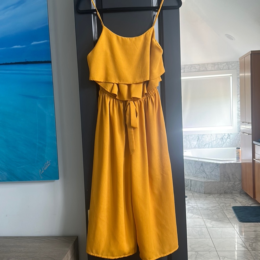 One Clothing Yellow Ruffle Romper